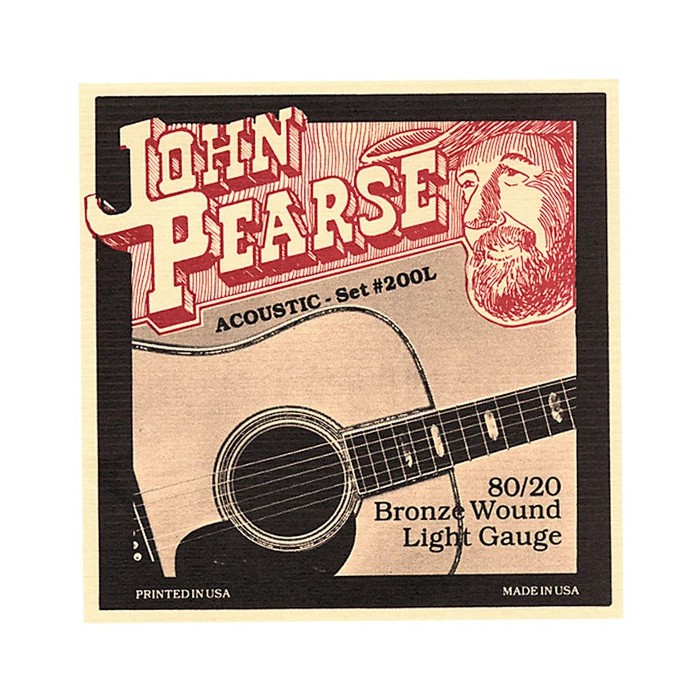 [任三包免運] John Pearse 200L (12-53) 木吉他 民謠吉他 80/20 黃銅弦 [唐尼樂器]