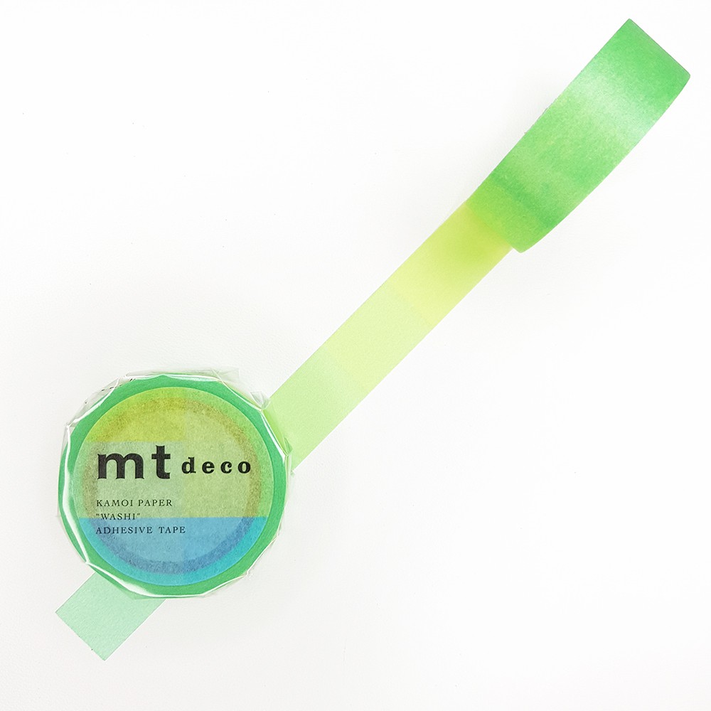 mt Deco 和紙膠帶 / 螢光漸層-藍x黃 (MT01D460)