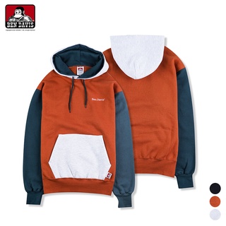 BEN DAVIS HEAVY SWEAT HOODIE SP 字型LOGO 刺繡 拼接帽T 3色
