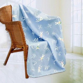 毯子 冷氣毯 法國兔冷氣毯120cmx150cm-藍(盒裝)