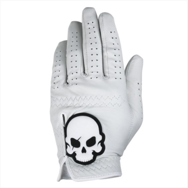[AVAVE] Skull 天然羊皮男士高爾夫手套防滑透氣手套/左手韓國高爾夫手套