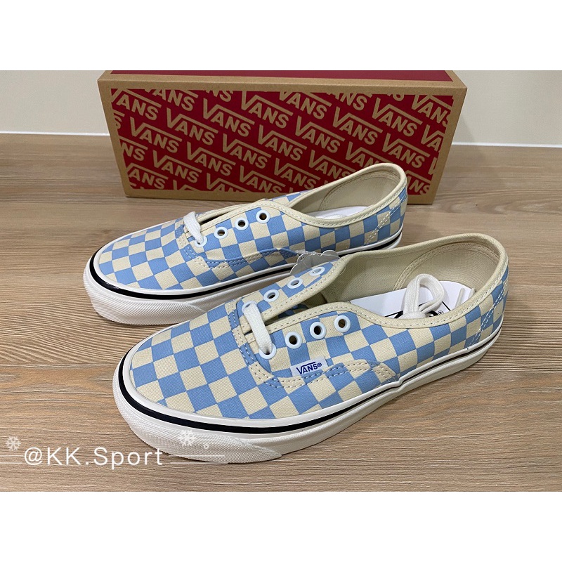 【KK.Sports】Vans Authentic黃色藍色綠色格子帆布繫帶休閒鞋