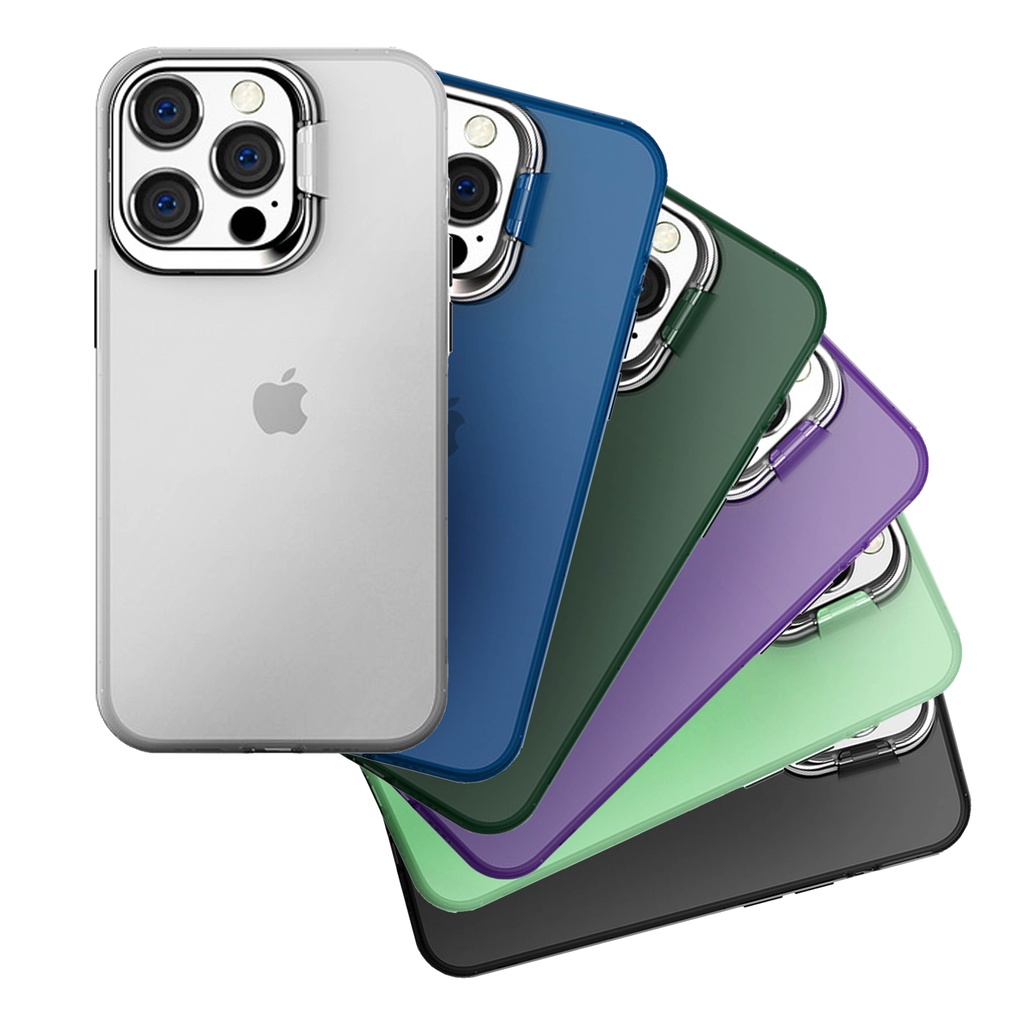 iPaky【鏡頭加高支架】iPhone 13 12 11 Pro Max 保護殼 手機殼 保護套 可當支架 防摔 耐震