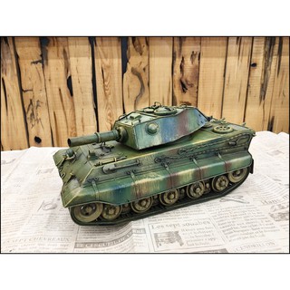 鐵製綠色老式坦克車 手工模型車 鐵藝造型古董軍車 美式工業風拍照道具老品金屬模型【歐舍傢居】