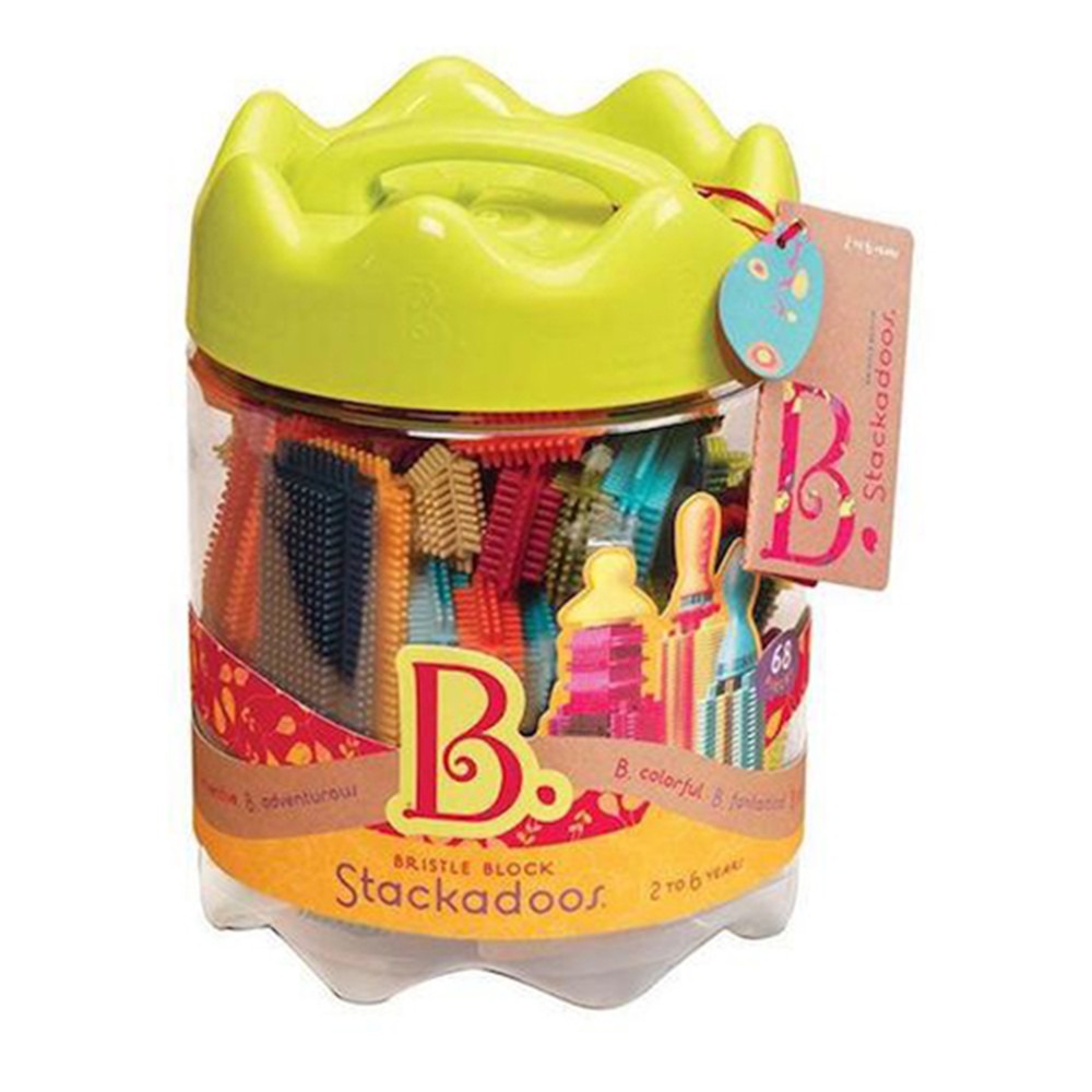 美國b Toys 布萊斯特鬃毛積木 花冠筒 68pcs 蝦皮購物