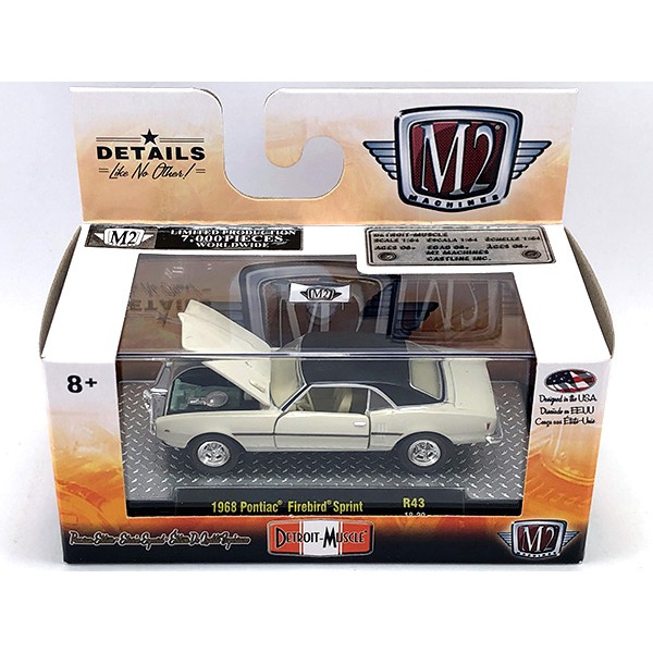 【秉田屋】現貨 M2 Machines Pontiac 龐帝克 Firebird Sprint 1968 米白 1/64