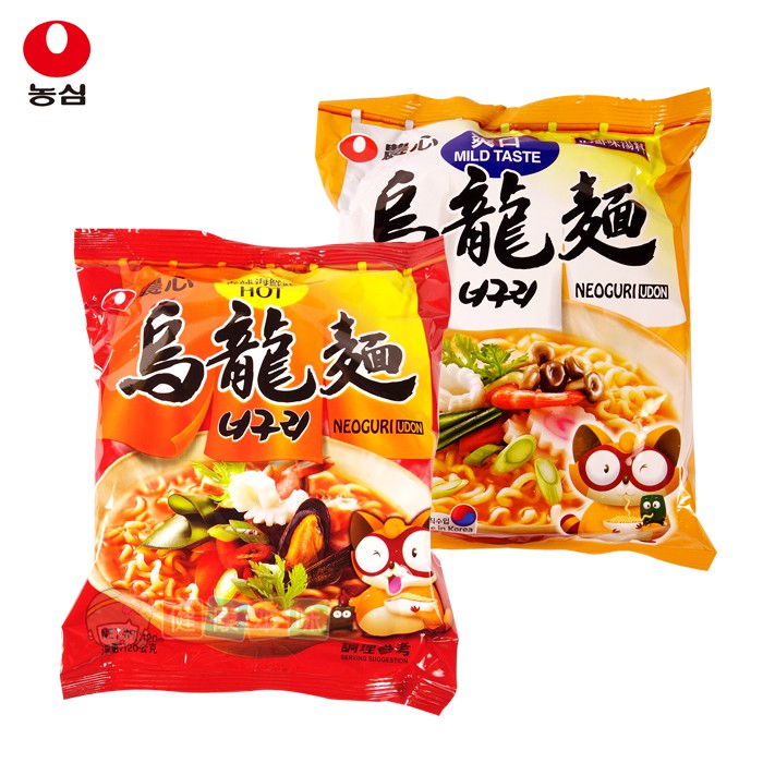 韓國農心浣熊麵 爽口烏龍麵120g Ko46150020 健康本味 蝦皮購物