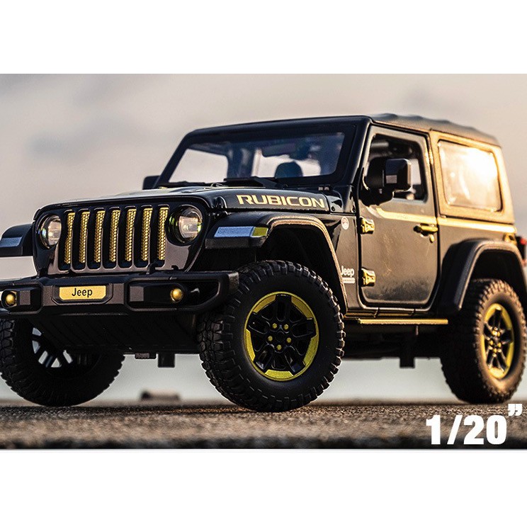 「車苑模型」建元1:20 Jeep wrangler rubicon 牧馬人 羅賓漢盧比肯 越野車玩具迴力