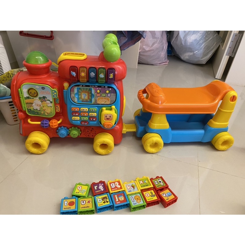 VTECH  歡樂積木學習車 4合1智慧積木車