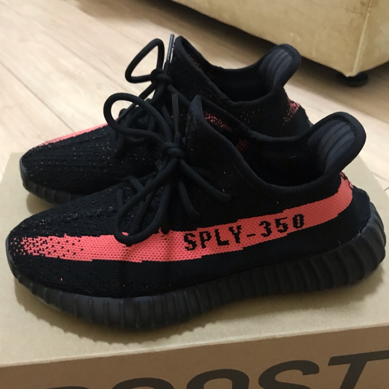 二手正品 adidas yeezy v2 350 boost 黑粉 黑紅 椰子 US5