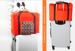 『小言小鋪』可折疊大容量花色旅行包 旅行箱行李箱外掛防水包 肩背包 收納包收納袋盥洗包