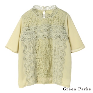 Green Parks 華麗蕾絲剪裁五分袖上衣(6P26L0A0200)