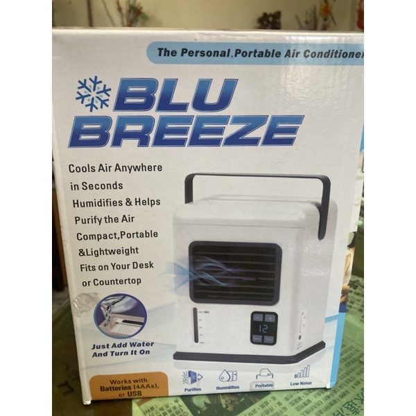 （全新現貨）BLU BREEZE 水風扇、水冷扇，可提式 可攜式，桌上型水風扇