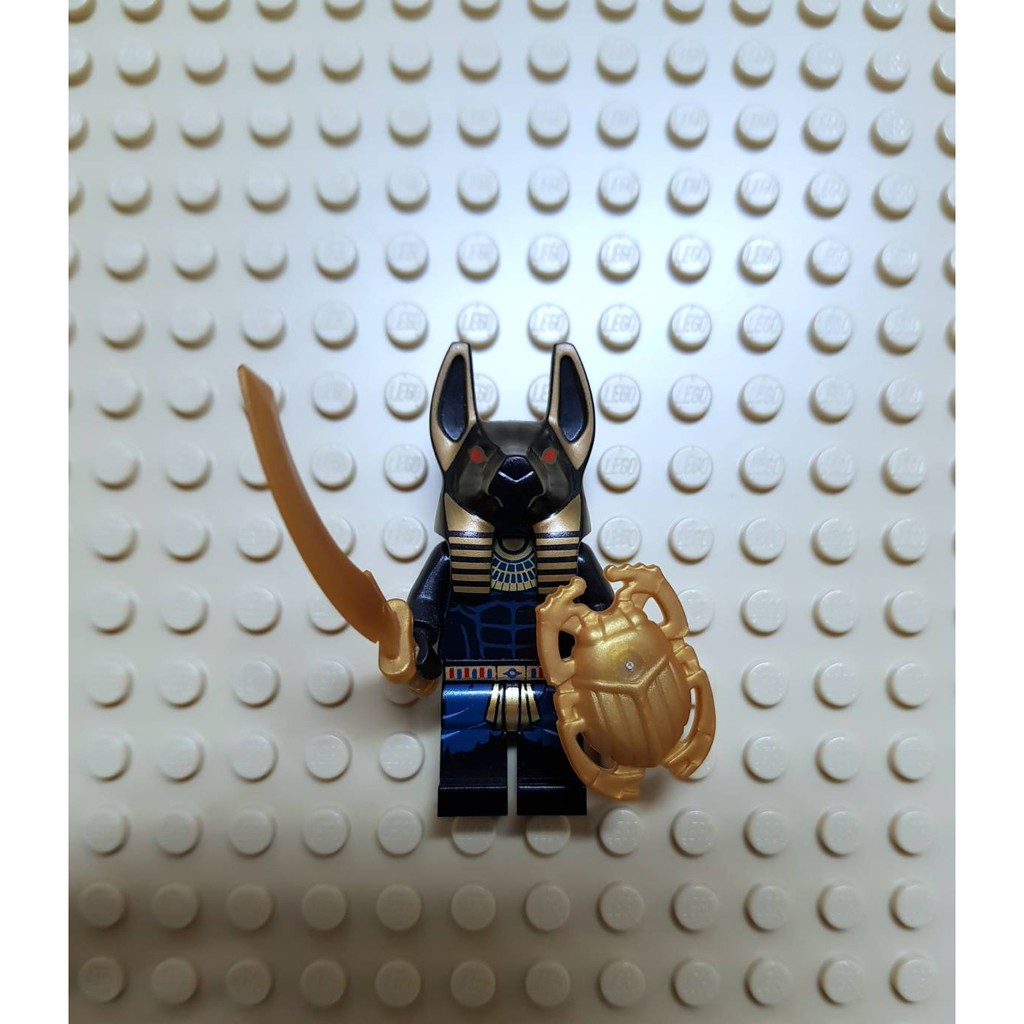 最後一隻 LEGO 樂高 埃及系列 7327 阿努比斯 守衛 胡狼神（含 稀有 黃金甲蟲 黃金甲蟲盾）