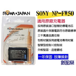 免運附發票 數配樂 ROWA 樂華 SONY FW50 電池 充電器 A6000 A6300 A7 A7II A6500