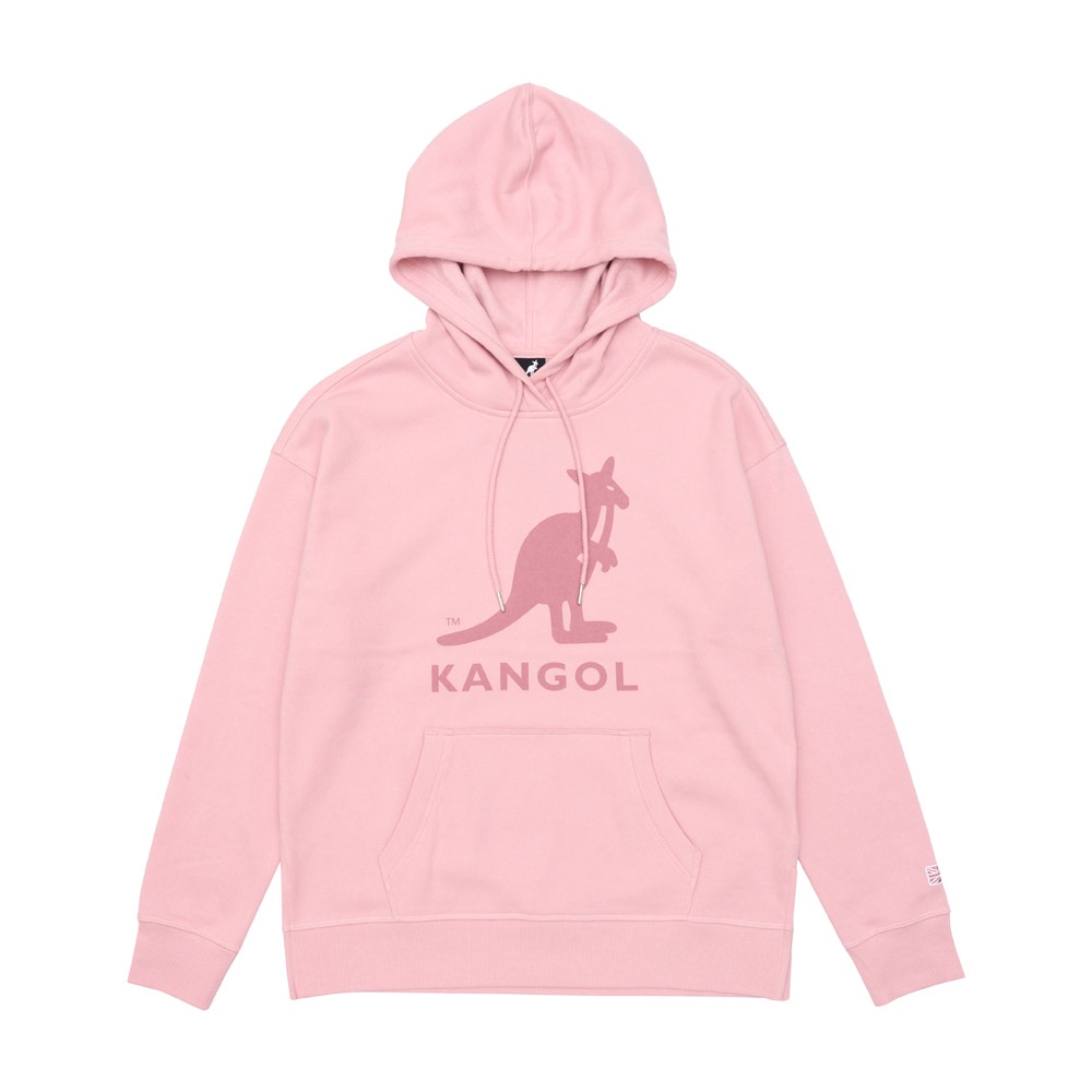 KANGOL 帽T 粉紅 大LOGO 休閒 上衣 女 6252105041