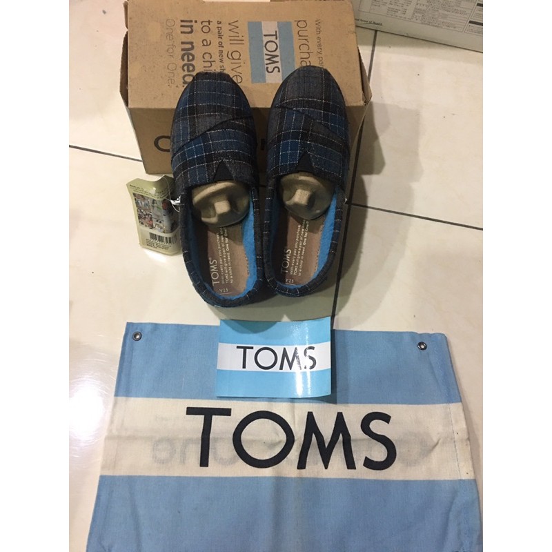 TOMS classics Blue Tartan童鞋