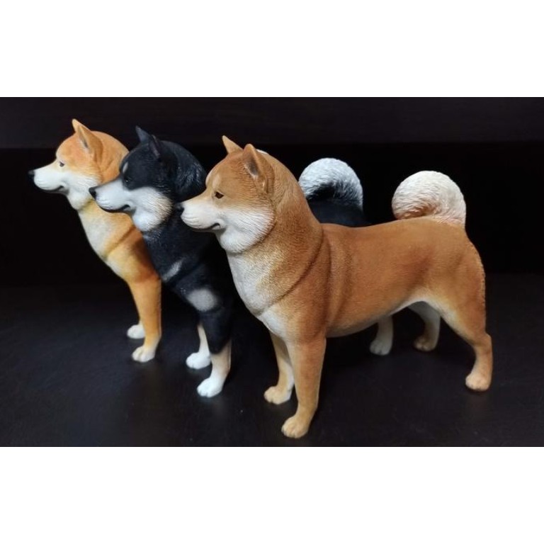大款19公分m7 柴犬黑柴赤柴胡麻柴仿真動物模型站姿公仔寵物狗玩具生日禮物 蝦皮購物
