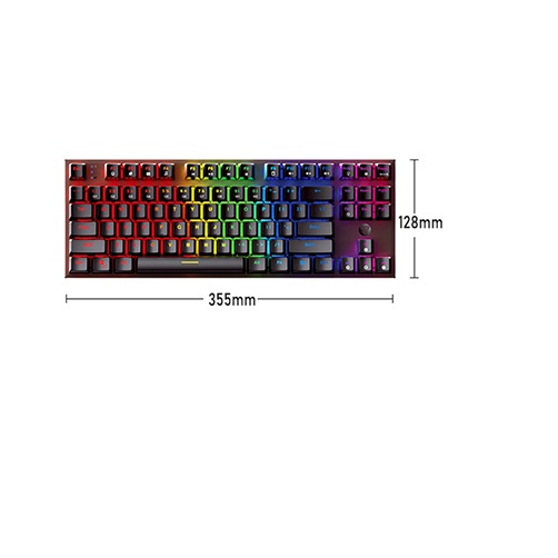 MAXFIT87 RGB混彩80%機械式青軸電競鍵盤(KB714)