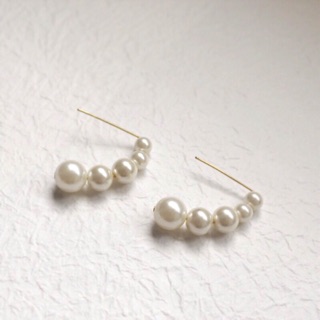 01— Pearl series 半圓珍珠耳環