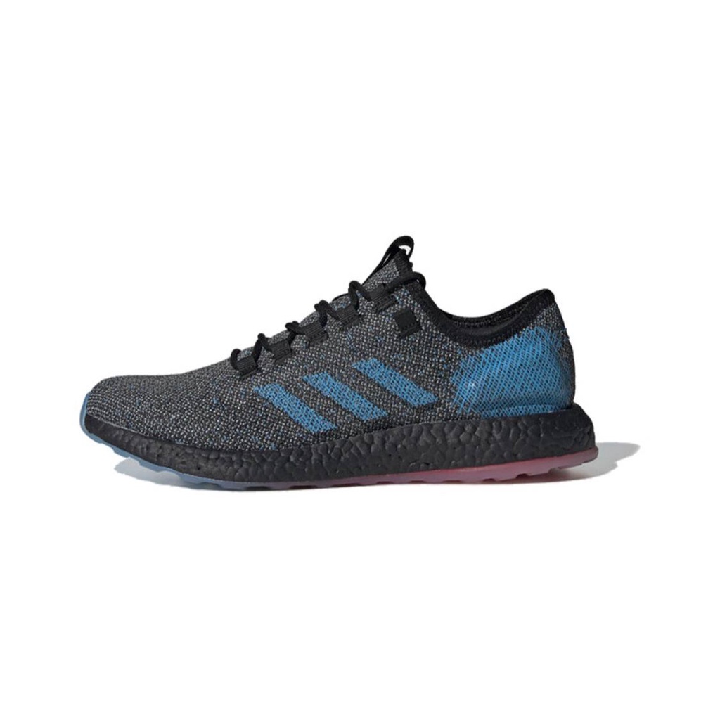  100%公司貨 Adidas PureBoost LTD 黑藍 襪套 編織 跑鞋 中底 黑 B37811 男
