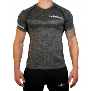 男士彈力健身運動T恤 塑形透氣修身休閒短袖上衣 大呎寸 M-3XL 現貨