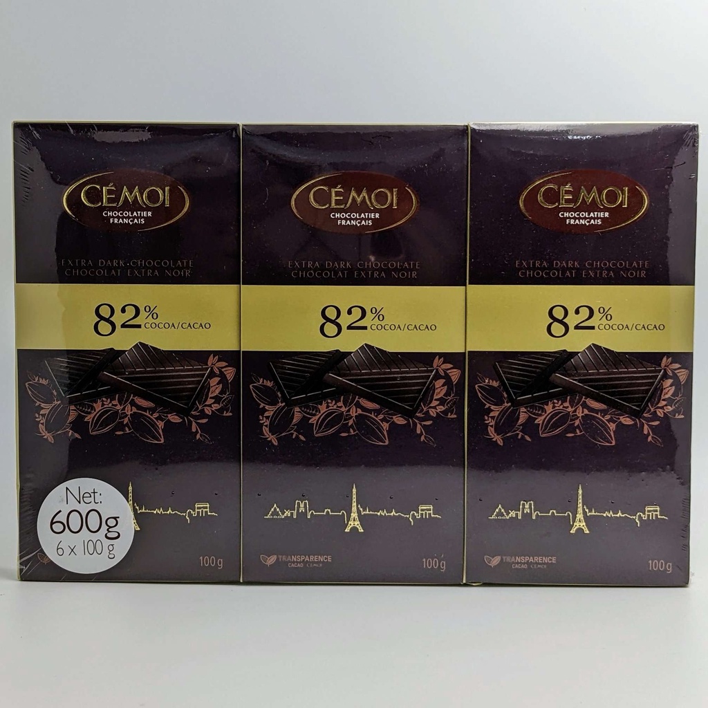 Cemoi 82% 黑巧克力 100公克 X 6入  D133667 COSCO代購