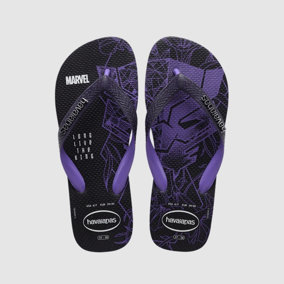 havaianas 哈瓦仕 男款 夾腳拖 Top Marvel Premium Flip Flops 聯名款 黑豹