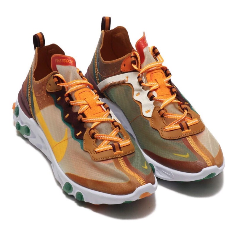 Nike React Element 87 atoms ORANGE PEEL 黃橘綠 CJ6897 113