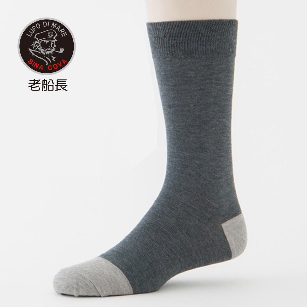 【ifeet/老船長】奈米竹炭細針薄款中筒襪(1107)-1雙入-灰色