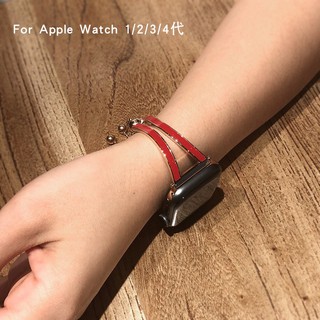 apple watch5金屬手鐲表帶 iwatch2/3/4代手錶表帶42mm38蘋果手錶表帶40mm44女款首飾表帶