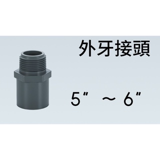 管管🚀🚀【附發票】南亞 塑膠另件 PVC止閥 5" ~ 6" 止閥 給水接頭 外牙接頭 止閥接頭 閥接 閥S