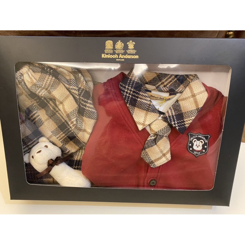 全新-金安德森-3-6月嬰兒套裝禮盒-未拆標-男嬰-附搖鈴-含專櫃紙袋-彌月禮-Kinloch Anderson