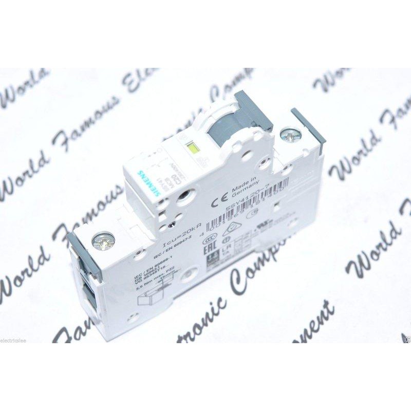 德國西門子SIEMENS 5SY4 120-7 MCB-C20 20A 1P 無熔絲開關 斷路器 迴路開關 x1