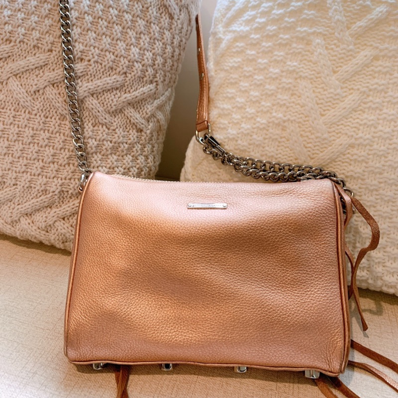 rebecca minkoff mini 5 zip 玫瑰金