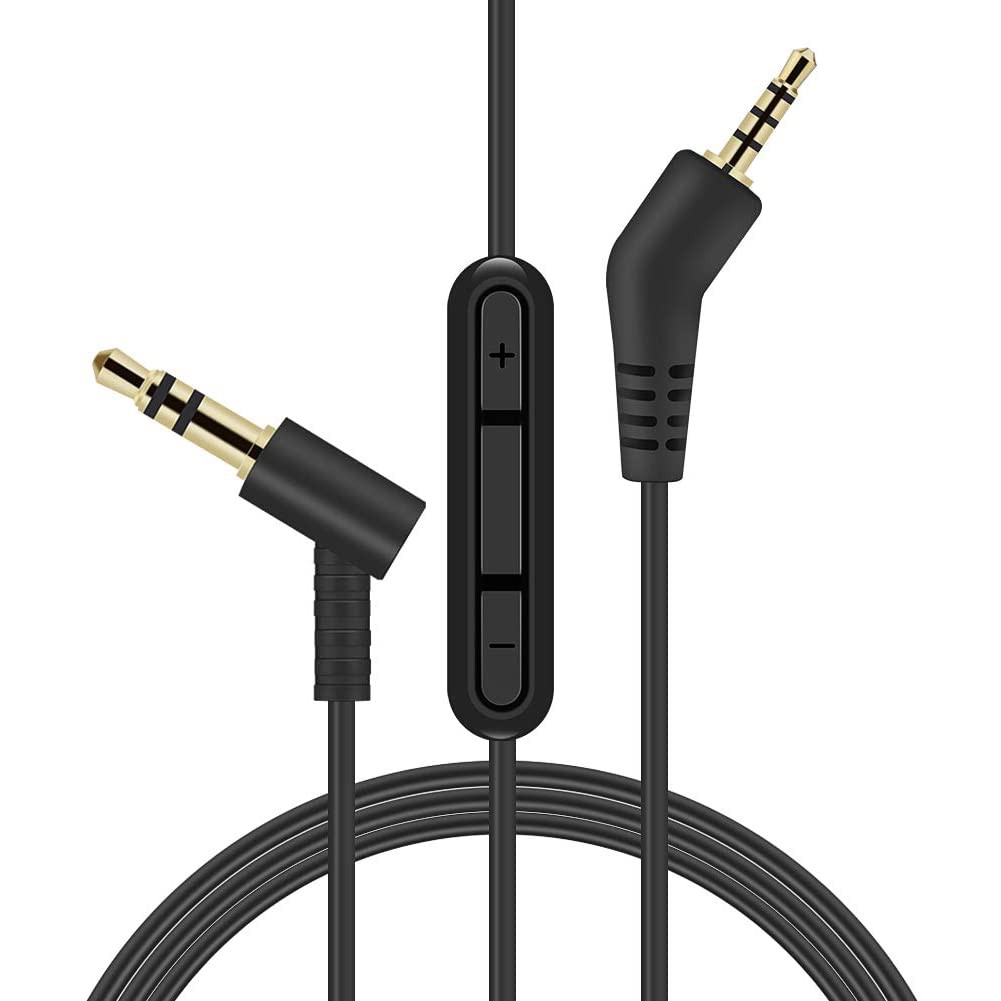 Qc3 電纜更換音頻線,帶音量控制麥克風,適用於 Bose QuietComfort 3 降噪耳機