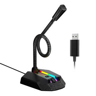 逸奇 現貨開發票 USB全指向電腦麥克風/電競遊戲直播遊戲語音RGB-F21 電腦麥克風/USB麥克風/桌上型麥克風