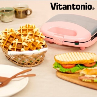 免運 日本公司貨 Vitantonio 粉紅限定版 鬆餅機+鬆餅烤盤+正方形吐司烤盤+帕里尼烤盤 VWH-31-P