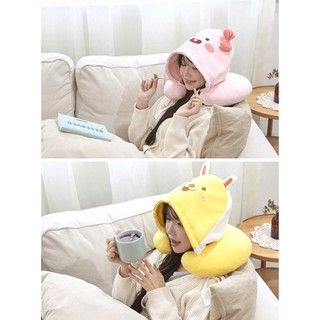(現貨)[Kakao Friends] 迷你可愛U型卡通 Apeach/Muzi 屁桃 頸枕 護頸枕 午睡 枕頭