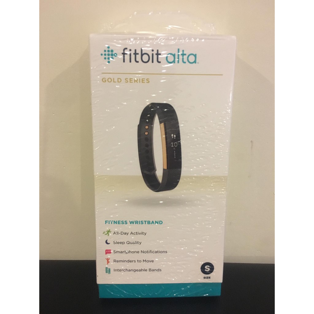 ***Fitbit Alta 黑色配金 智慧運動錶穿戴裝置 智慧體感記錄器 運動手環 全新***