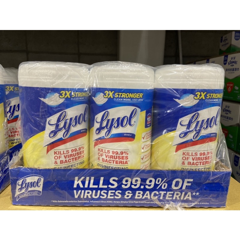 Lysol來舒 除菌濕紙巾 清香檸檬 80抽X6入-吉兒好市多COSTCO代購