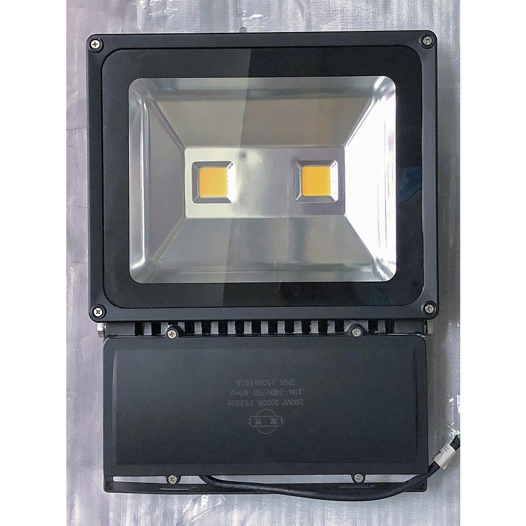 旭光 LED防水照明燈 100W 3000K黃光 IP65 黑色 led投光燈 防水戶外燈 室外燈 廣告投射燈-L01