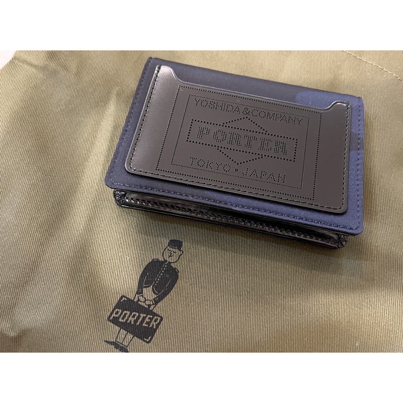 日本帶回 日本製造 日本PORTER 全新正品 新款 迷彩藍 短夾 名片夾 稀少配色 真正日PO 吉田 YOSHIDA