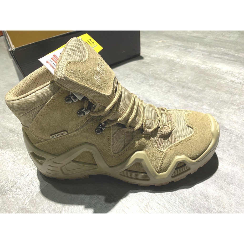 Fool 現貨沙色軍靴戰術靴戰鬥靴中筒軍用鞋防撥水登山鞋戰鬥鞋戶外登山外出穿搭軍靴 蝦皮購物