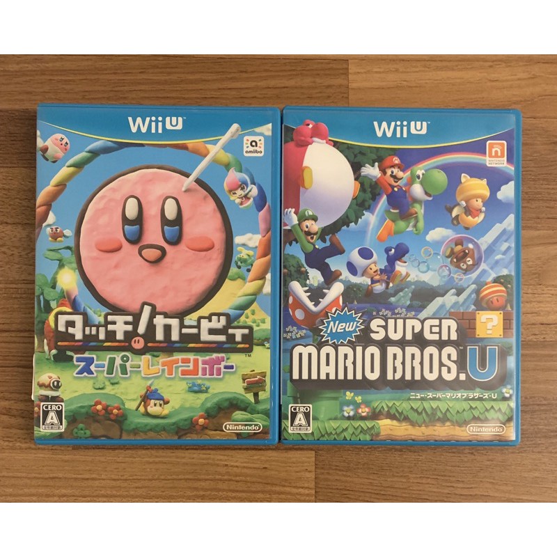 Wiiu Wii U 正版遊戲片新超級瑪莉歐兄弟星之卡比彩虹詛咒瑪莉歐u 二手片中古片日版適用 蝦皮購物