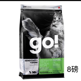 go!】80%淡水鱒魚無穀貓糧8lb(抗敏+亮毛)