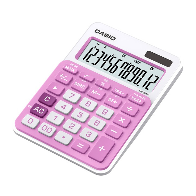 熱銷現貨特價卡西歐 馬卡龍色 CASIO 12位元 Colorful 微時尚計算機 MS-20NC-PK 日本 櫻花粉