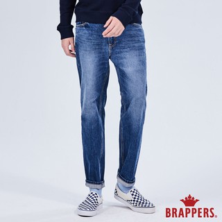 BRAPPERS 男款 HM-中腰系列-褲口不收邊九分褲-藍