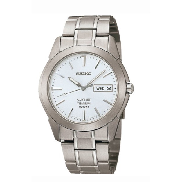 SEIKO WATCH 精工超輕鈦金屬 藍寶石水晶玻璃鏡面 高規格紳士石英腕錶 型號：SGG727P1