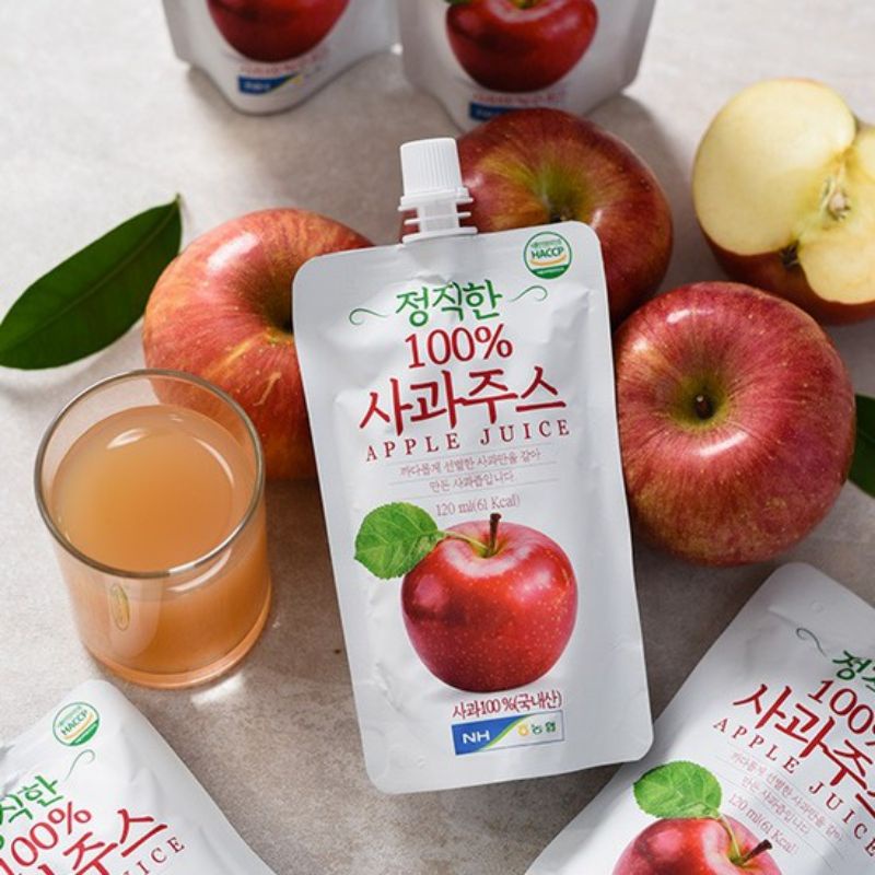 韓國直送 NH安東農協蘋果汁100% 120mlx30包 蘋果汁禮盒